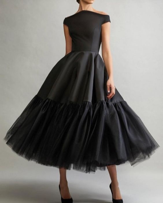 Unique long prom dress balck evening Dress cg19543