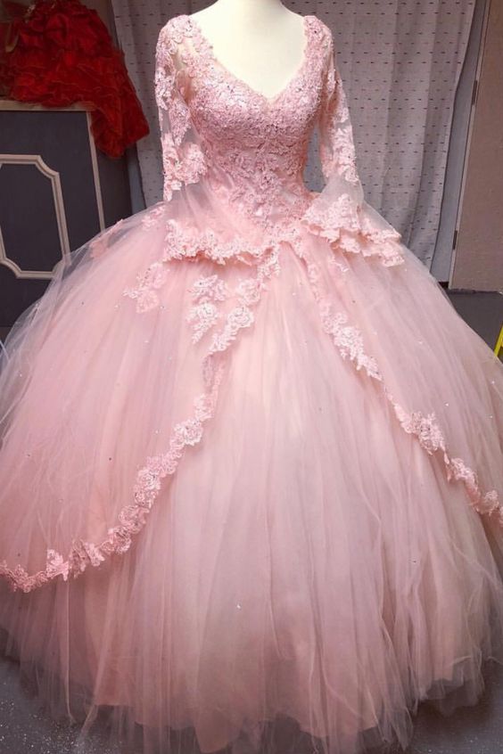 long sleeves quinceanera dresses,blush pink quinceanera dresses,ball g classygown long sleeves quinceanera dresses,blush pink quinceanera dresses,ball g classygown