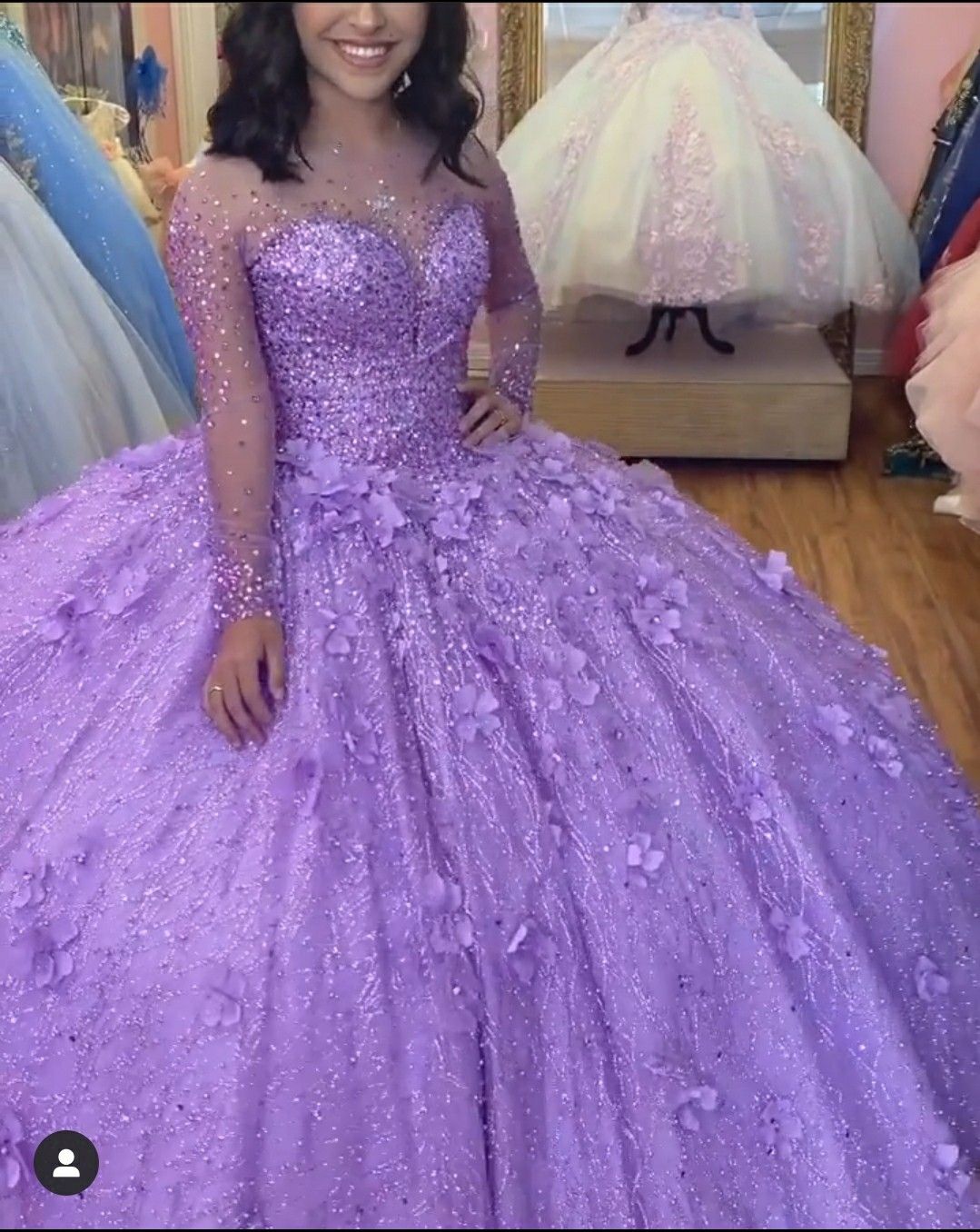 Elegant Purple Lace Ball Gown Quinceanera prom Dress For Sweet 16 cg19 classygown Elegant Purple Lace Ball Gown Quinceanera prom Dress For Sweet 16 cg19 classygown
