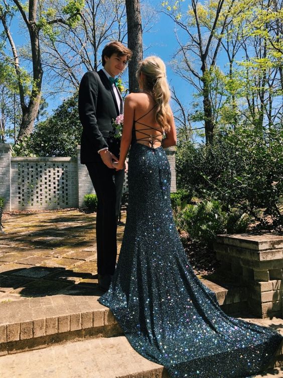 long prom dress, straps prom dresses, evening prom dresses cg19828