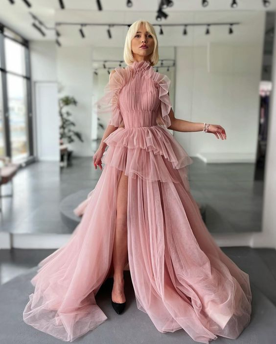 Tulle Long Prom Dresses,A Line Elegant Dresses,Prom Dresses cg19887
