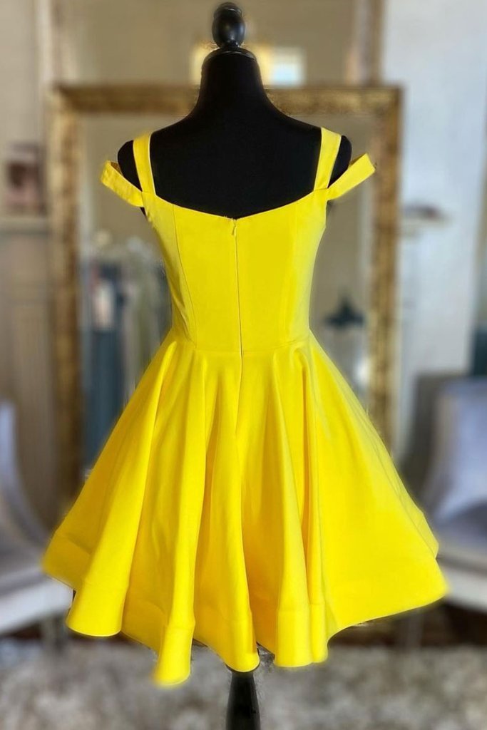 A-Line Short Satin Homecoming Dress cg20008