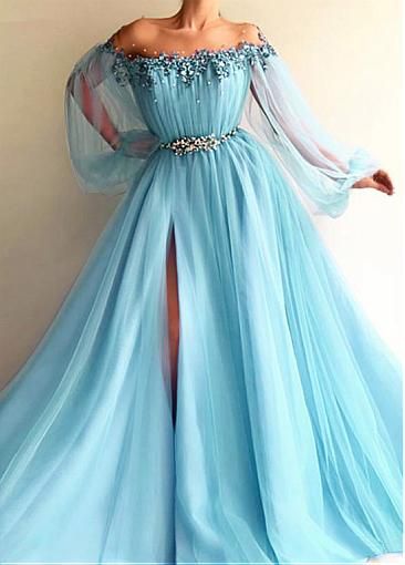 Modern Tulle Jewel Neckline Floor-length A-line Prom Dresses With Lace Appliques cg20074