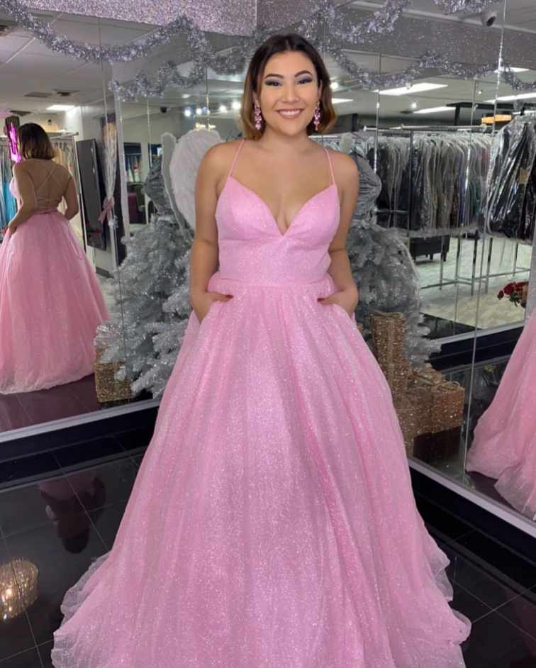 glitter pink long prom dress 2021, elegant long prom dress for girl, f classygown glitter pink long prom dress 2021, elegant long prom dress for girl, f classygown