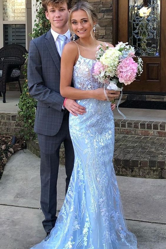 gorgeous mermaid light blue long prom dress formal dress with spaghett classygown gorgeous mermaid light blue long prom dress formal dress with spaghett classygown