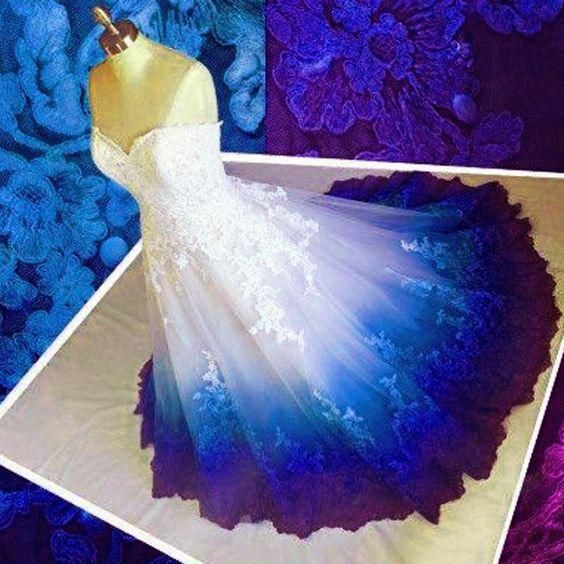 Royal Blue Ombre Prom Dress Sweetheart, Ball Gown Lace Applique Long prom dress 2021 cg20329 Royal Blue Ombre Prom Dress Sweetheart, Ball Gown Lace Applique Long prom dress 2021 cg20329
