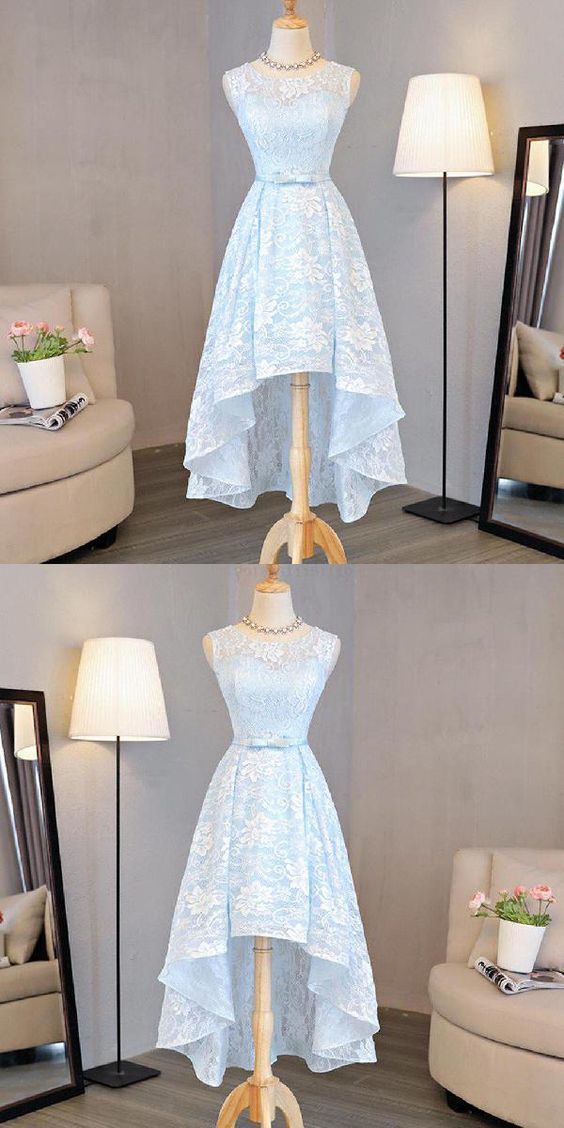 Schönes rosa, High Low, Spitzenkleid Rosa, High Low Kleid, Spitzenkleid, Homecoming-Kleid cg206
