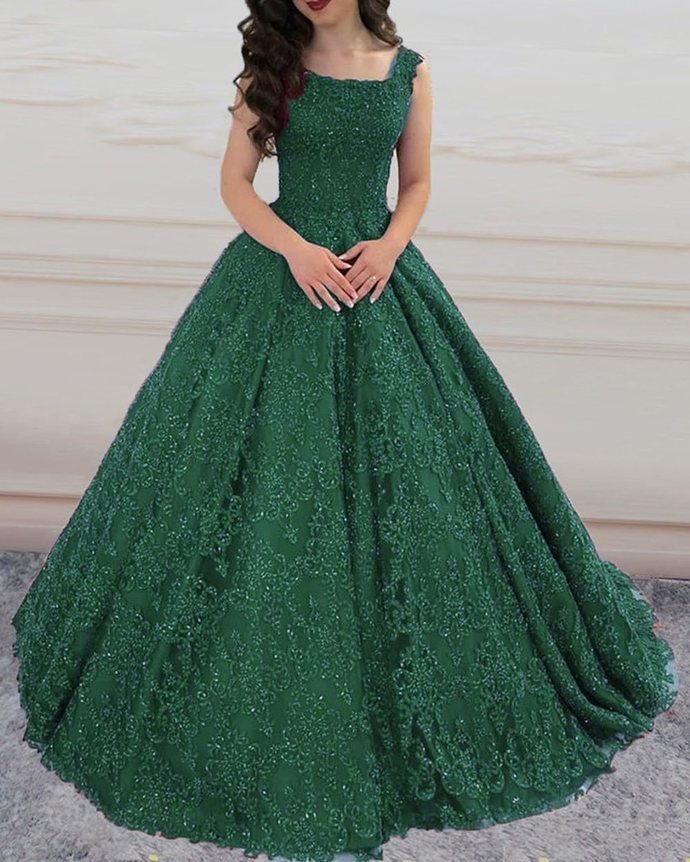 green long prom dress evening dress cg20640