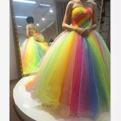 Strapless Long Prom Dress, Rainbow Prom Dress cg20648 Strapless Long Prom Dress, Rainbow Prom Dress cg20648