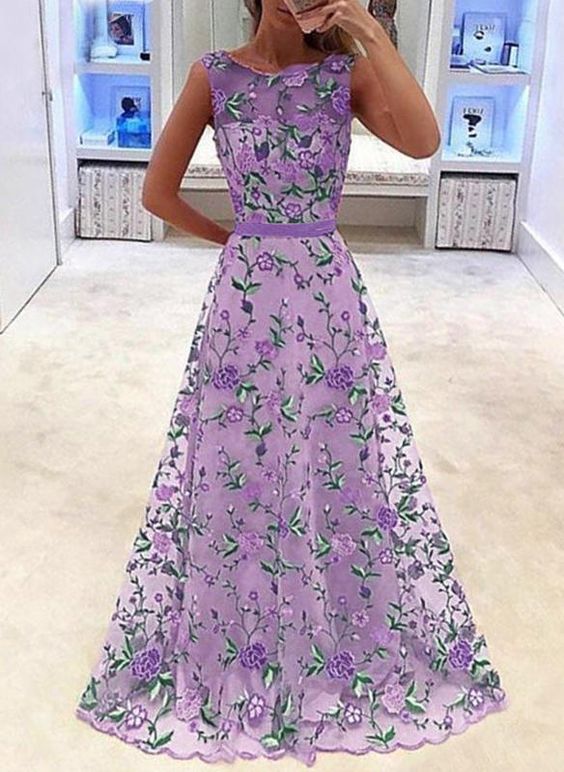 stunning A-line tulle long evening dress Prom Dress cg20651