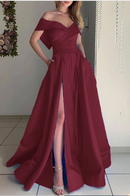 Burgunderrotes Ballkleid cg20660