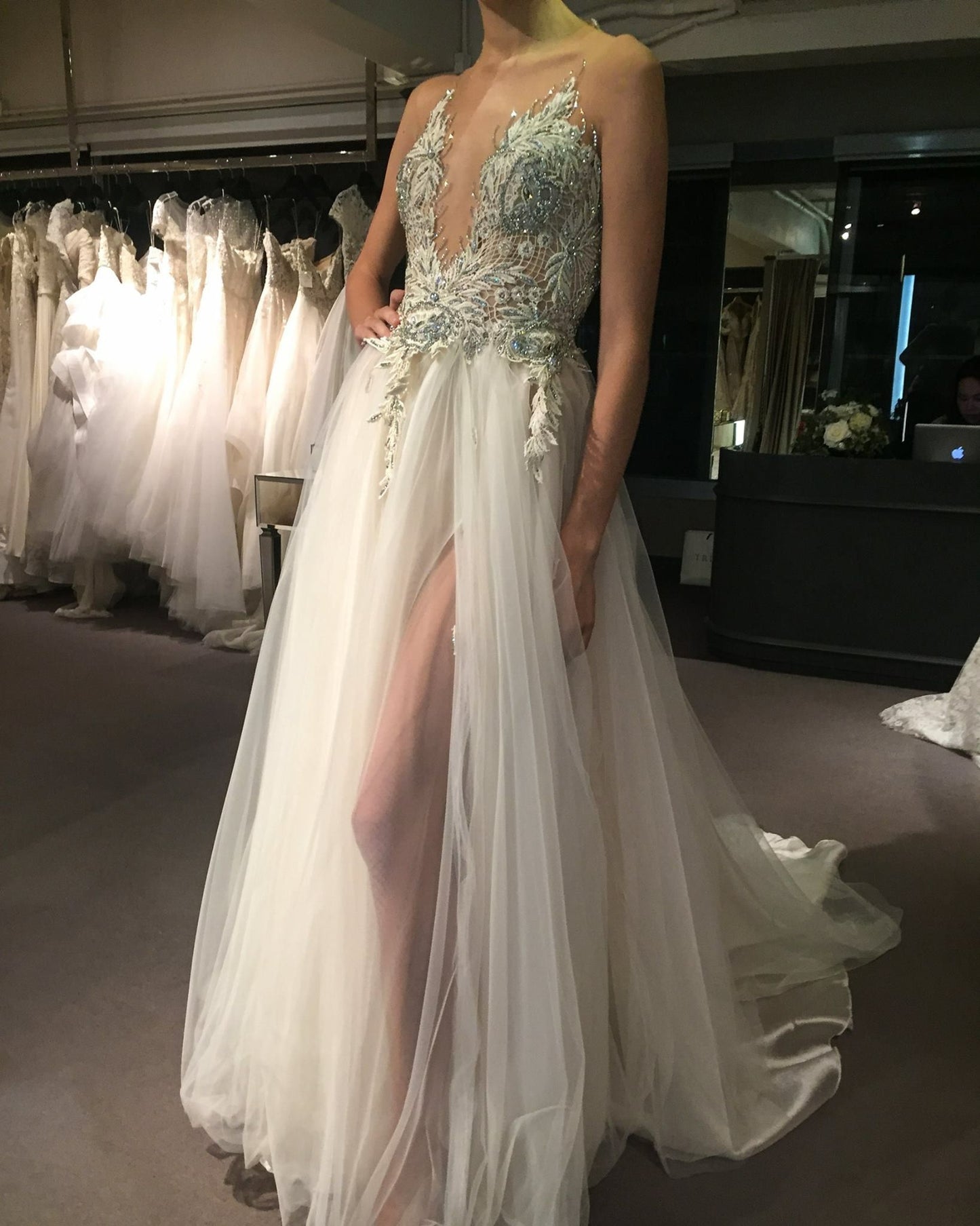 Luxury Beaded Bridal Gown prom dress evening dress cg20671