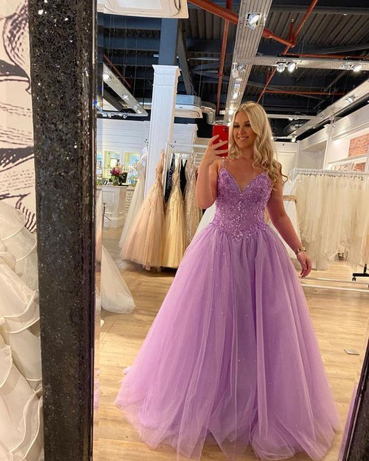 Charmantes Ballkleid, Spaghettiträger-Ballkleid, Sexy Ballkleid, A-Linien-Ballkleid cg20904