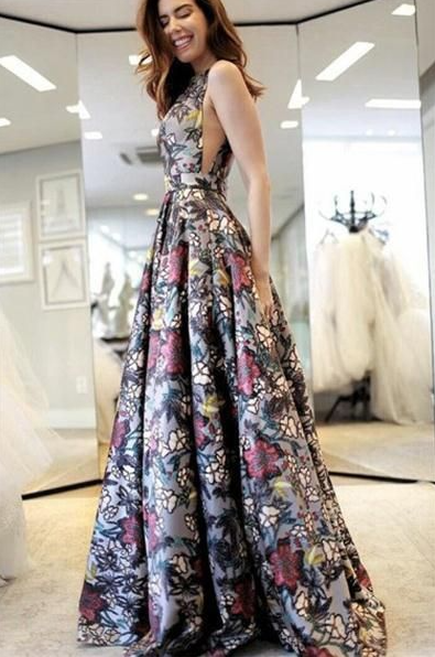 Long Elegant Beautiful A-line Floor Length Evening Prom Dresses cg20981