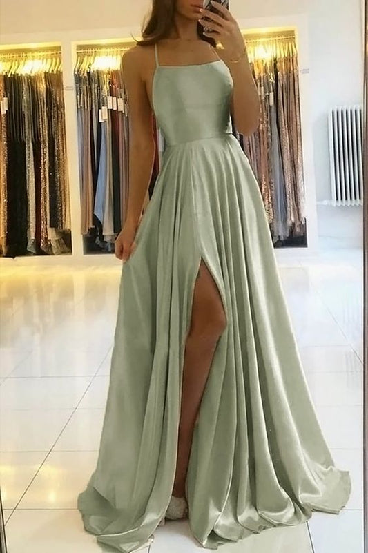 Salbeigrünes Ballkleid cg21008