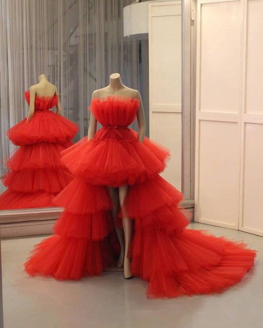 rotes Ballkleid, langes Ballkleid, Abendkleid cg21054