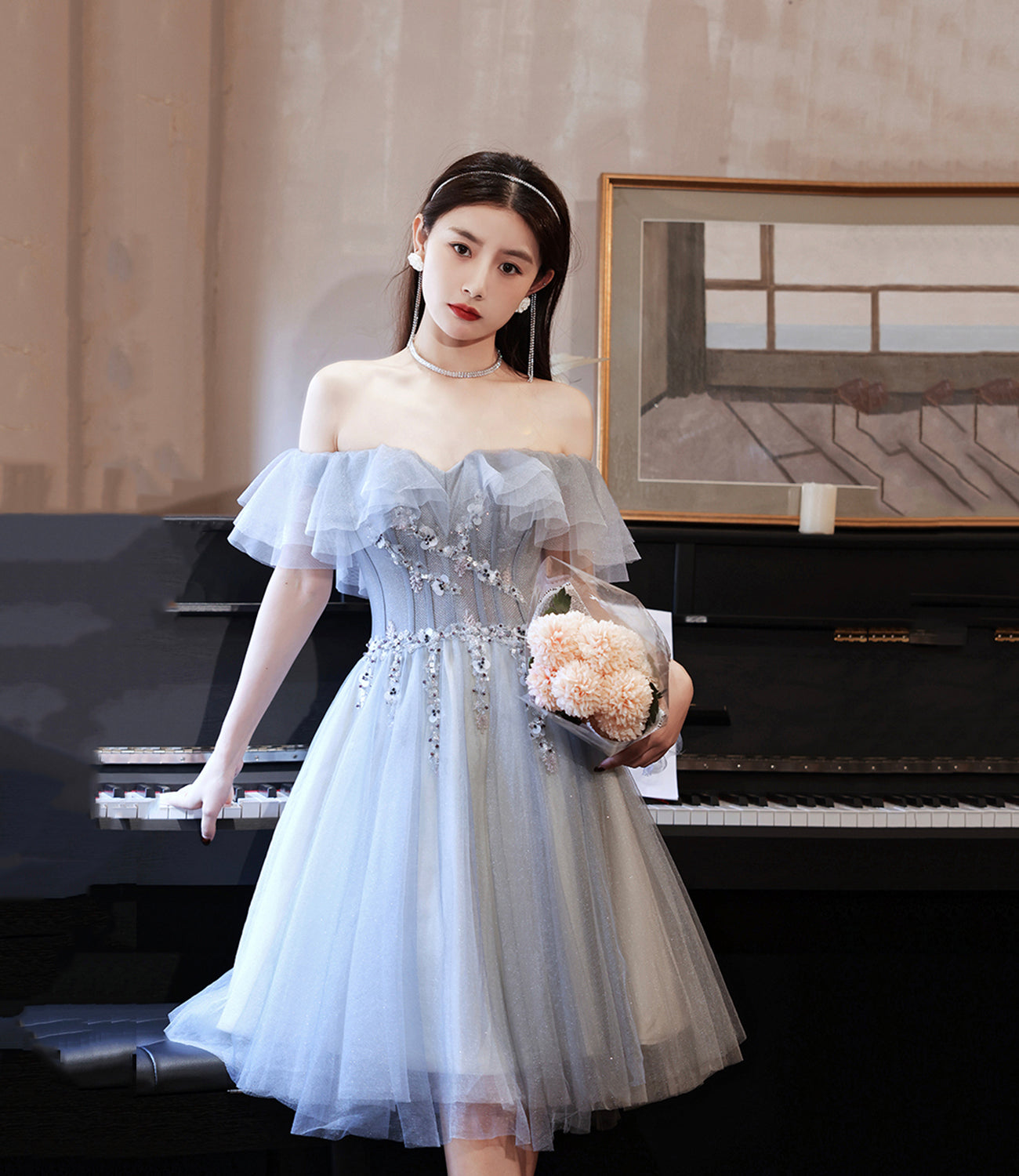 A-Line Short Homecoming Dress cg21103
