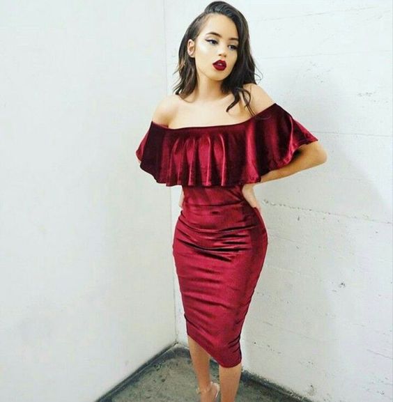 Burgundy off the shoulder off the shoulder velvet homecoming dress cg2 classygown Burgundy off the shoulder off the shoulder velvet homecoming dress cg2 classygown
