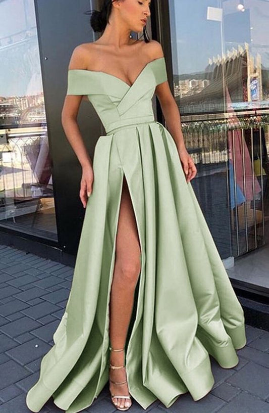 Salbeigrünes Ballkleid cg21160