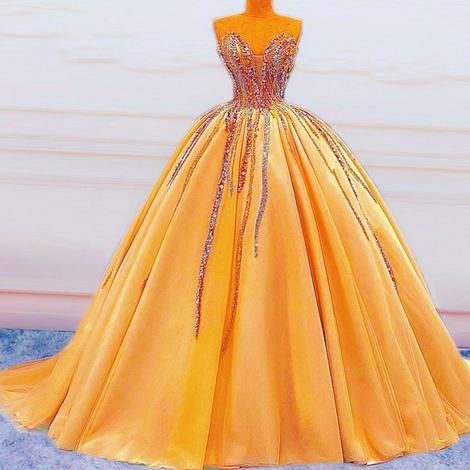 Ball Gown Prom Dresses Long Tulle V Neck Evening Gown Beaded cg21170