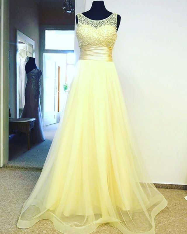 Tulle Evening Women Plus Size Yellow Prom Dresses cg21216 Tulle Evening Women Plus Size Yellow Prom Dresses cg21216