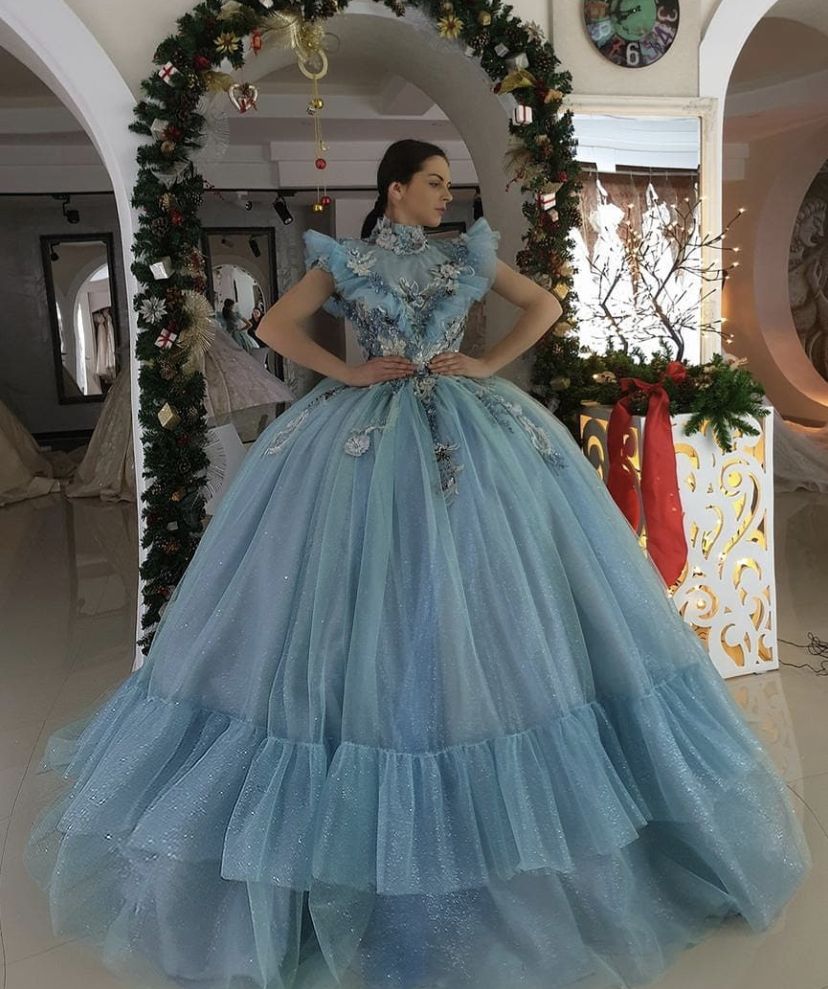 blue ball gown Long evening dress Prom Dress cg21293 – classygown