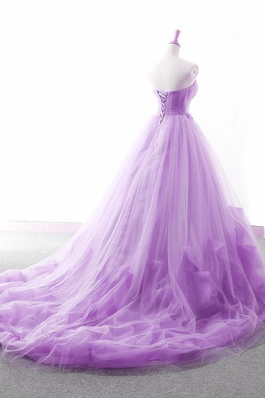 Light Purple Sweetheart Tulle Ball Gown Princess New Style Formal Dress, Purple Party Dress Prom Dress cg21330