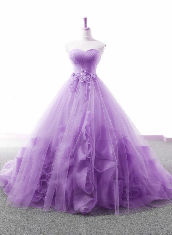 Light Purple Sweetheart Tulle Ball Gown Princess New Style Formal Dress, Purple Party Dress Prom Dress cg21330