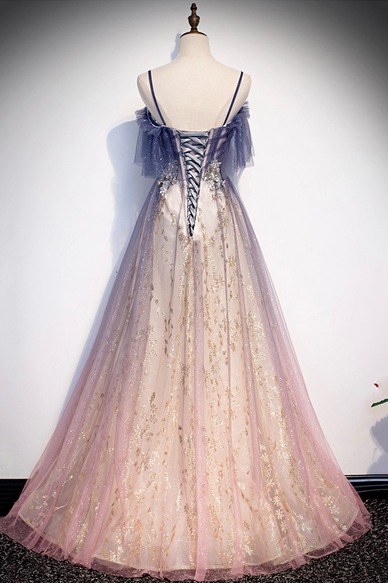 CUTE TULLE LONG A LINE PROM DRESS EVENING DRESS cg21360