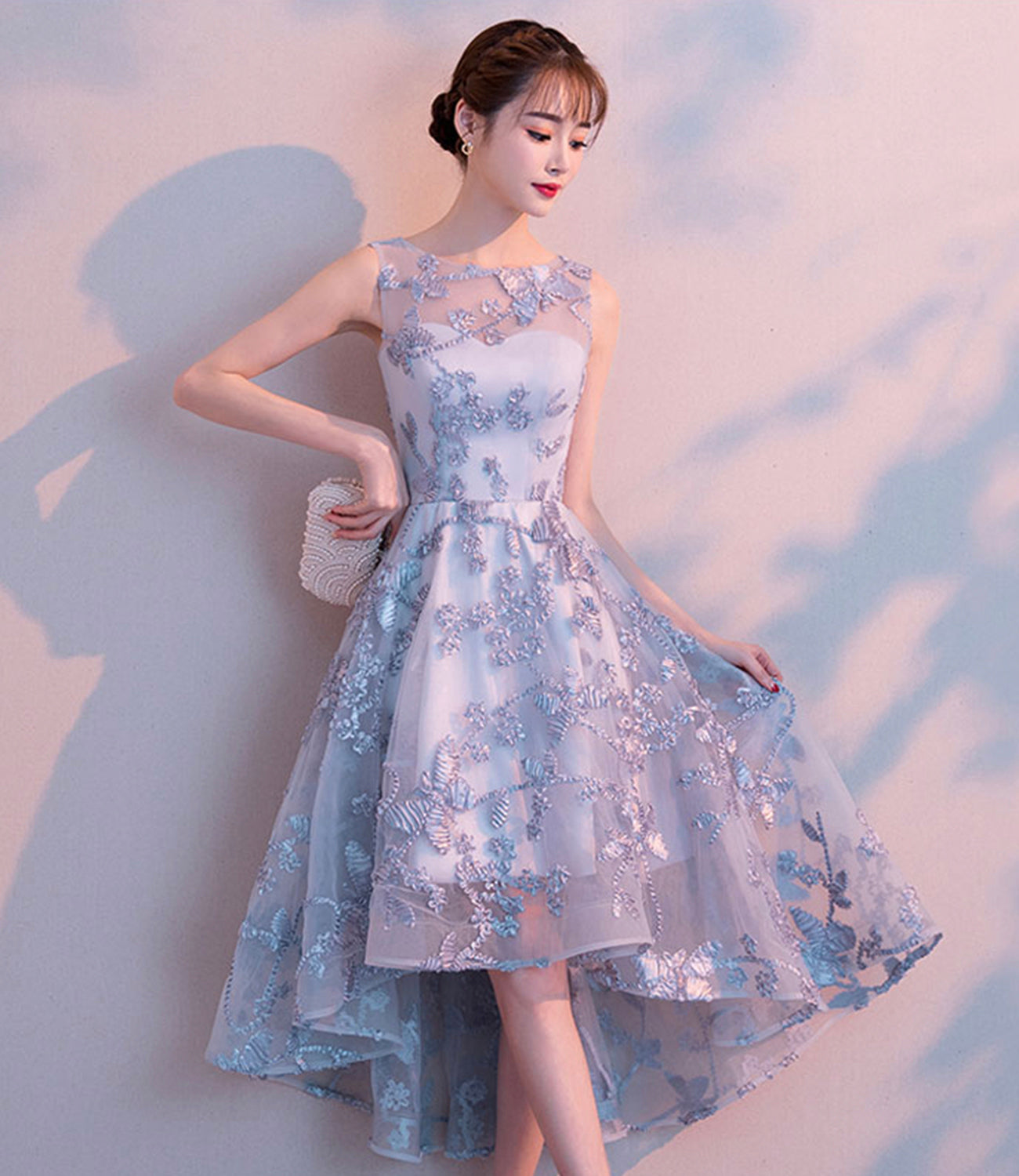 Homecoming Dresses CUTE TULLE HIGH LOW SHORT DRESS FASHION DRESS cg21454