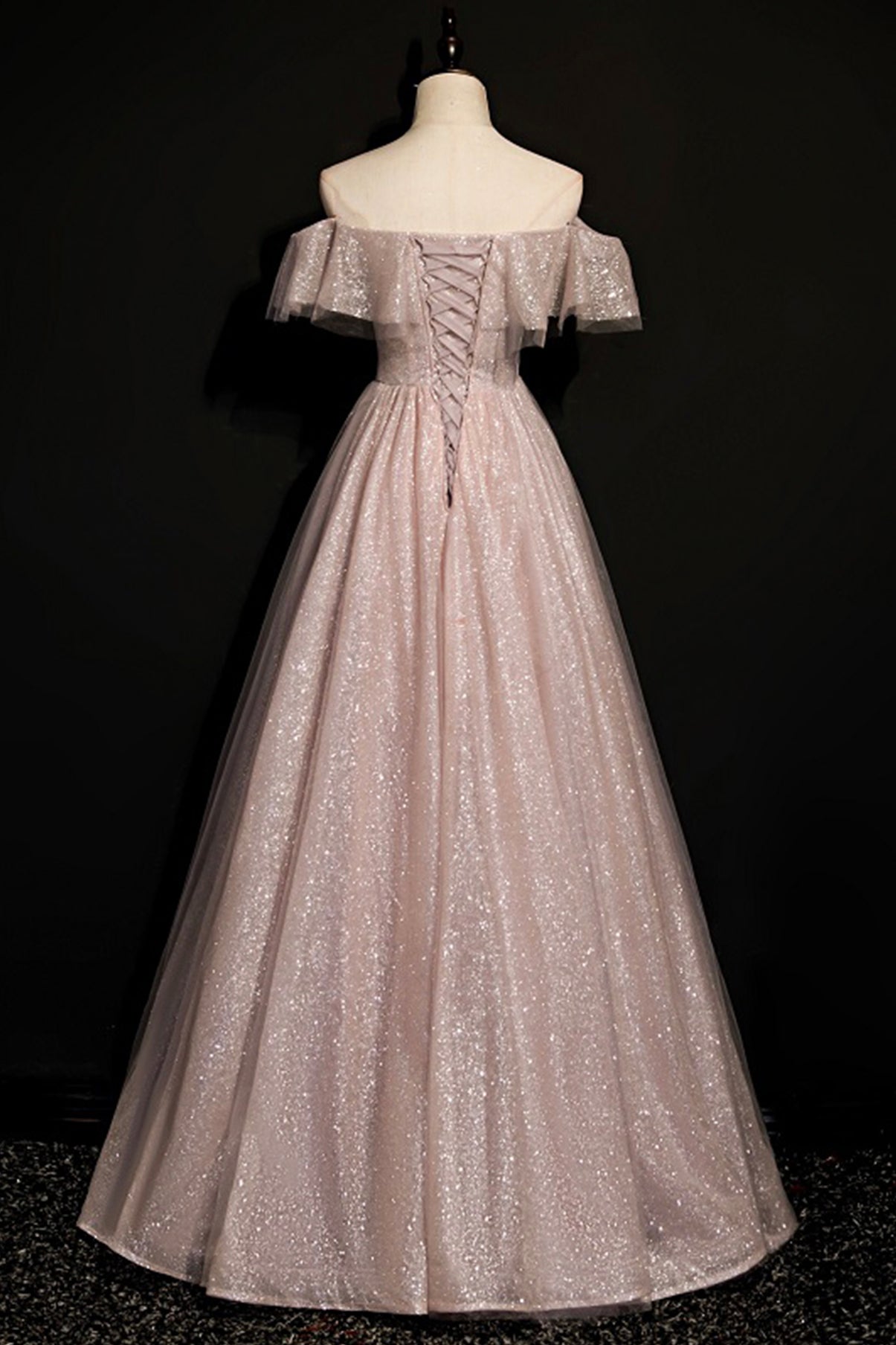 SHINY TULLE SEQUINS LONG A LINE PROM DRESS EVENING DRESS    cg21557