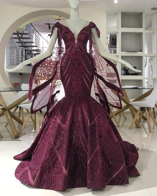 LANGES MEERJUNGFRAUEN-BALLKLEID ABENDKLEID cg21683