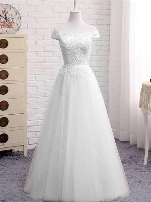 Schönes, schlichtes, schulterfreies, langes Party-Ballkleid mit Herzausschnitt, bodenlanges A-Linien-Brautjungfernkleid cg21792
