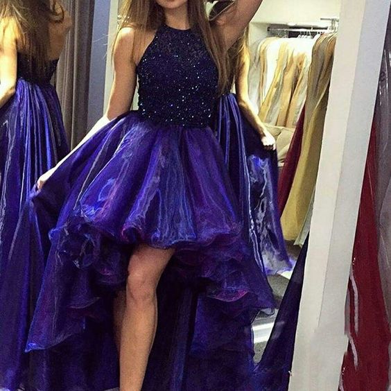 Hot Sale Beaded High Low Prom Dresses Long cg21889