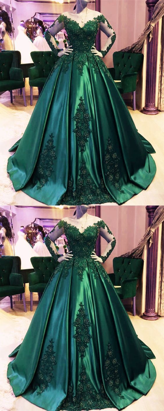Dark green ball gown,emerald green prom dress,ball gown wedding dress cg21985 Dark green ball gown,emerald green prom dress,ball gown wedding dress cg21985