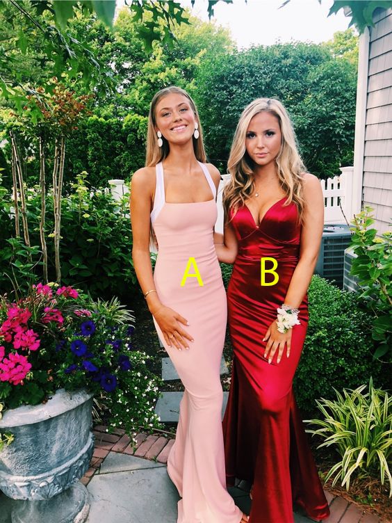 Sexy Meerjungfrau Rosa Langes Abendkleid Formales Ballkleid cg21990