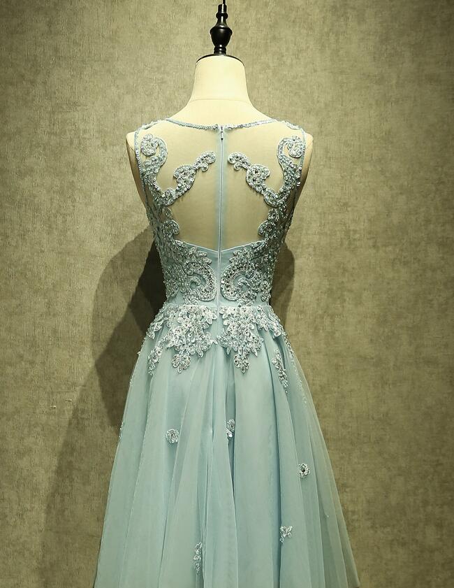 Schönes Homecoming-Kleid, mintgrün, Tüll, kurz, Spitze, Perlen, knielang, Hochzeitskleid, cg22096