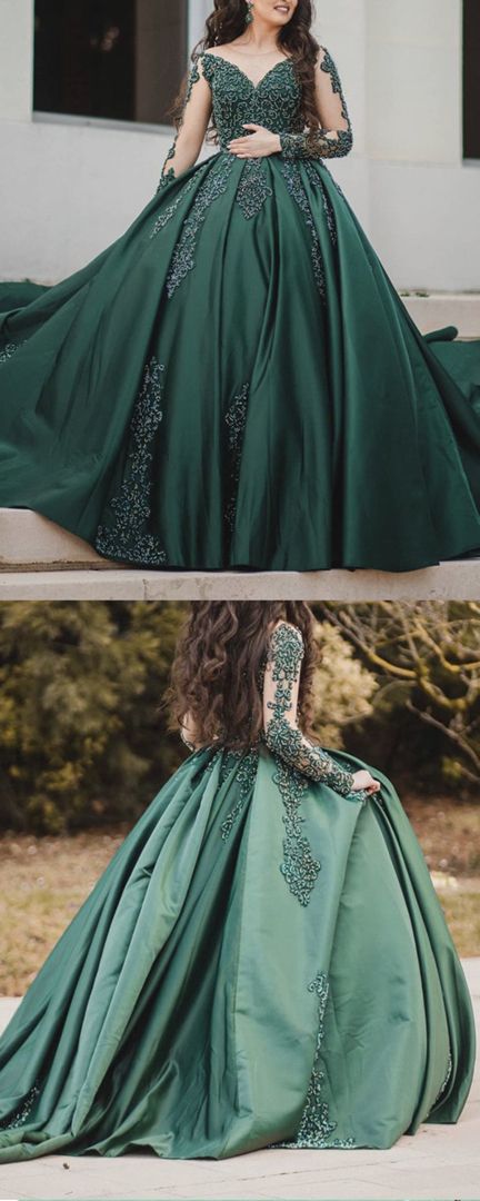 Smaragdgrünes Brautkleid, Ballkleid, Abendkleid cg22103