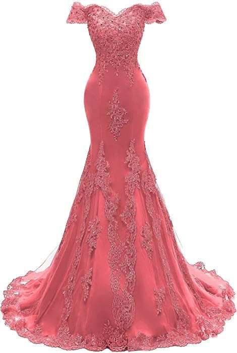 Langes Abendkleid mit V-Ausschnitt und Spitze im Meerjungfrau-Stil für Damen, cg22292