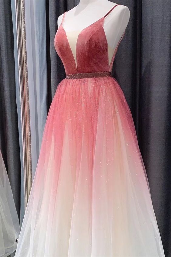 party Ombre Red Party Dress prom gowns cg22366