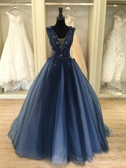Marineblaues Ballkleid, Brautkleider, Ballkleid, cg22447