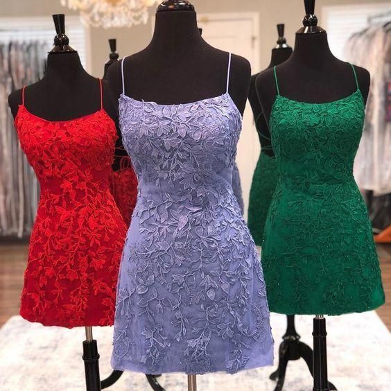 straps lace short tight homecoming dresses cg22750