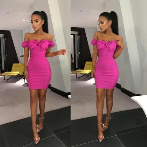 Off Shoulder Bandage Lovely Short Homecoming Dress cg22815