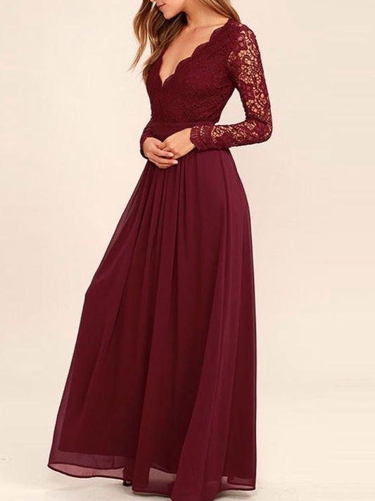 Rückenfreies Spitzen-Abschlussballkleid, Langarm-Abschlussballkleid, Abendkleid nach Maß cg2308