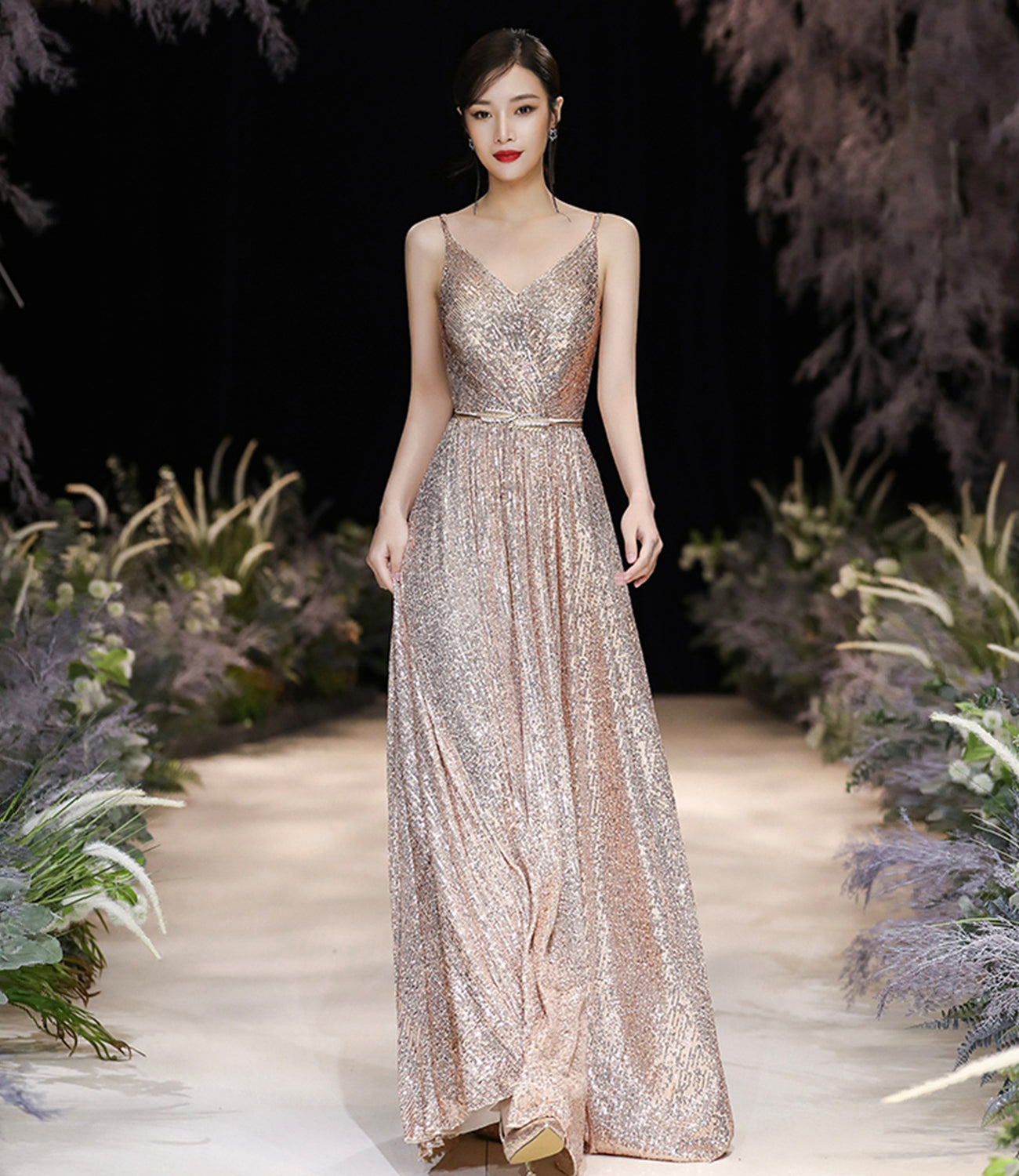 CHAMPAGNE SEQUINS LONG A LINE PROM DRESS EVENING DRESS cg23205 CHAMPAGNE SEQUINS LONG A LINE PROM DRESS EVENING DRESS cg23205