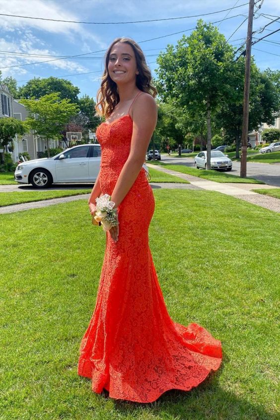 elegant spaghetti straps lace long prom dress mermaid lace long prom d classygown elegant spaghetti straps lace long prom dress mermaid lace long prom d classygown