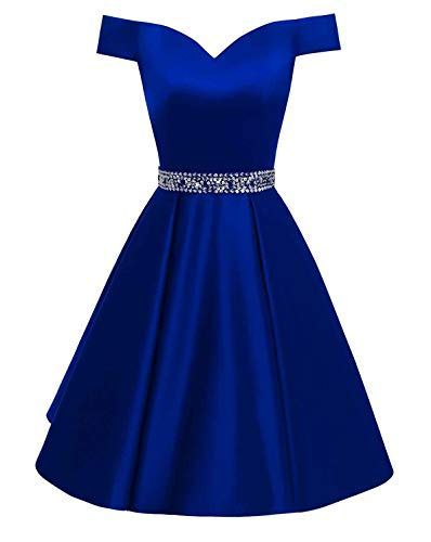 Rückenfreies Homecoming-Kleid, königsblaues, perlenbesetztes A-Linien-Cocktailkleid aus Satin cg23327