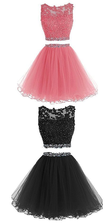 Elegantes zweiteiliges Homecoming-Kleid, kurzes lila Tüll-Homecoming-Kleid cg234
