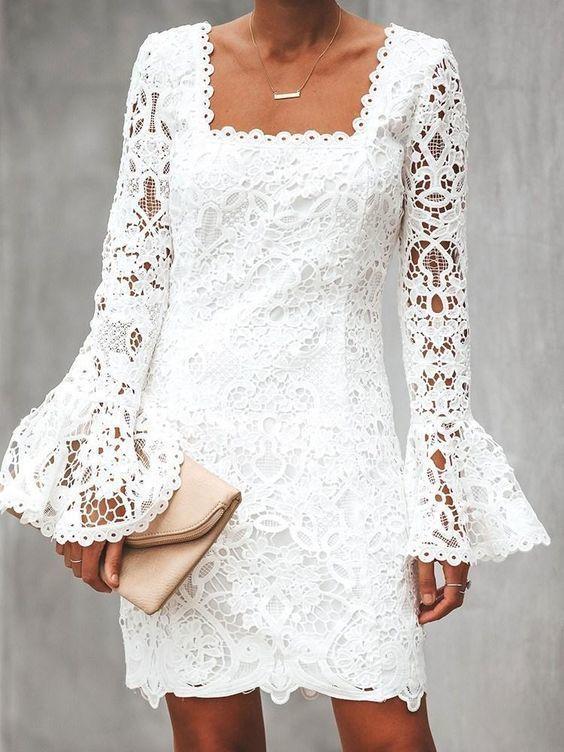 Long Sleeve Lace Above Knee Sweet Homecoming Dress cg23428 classygown Long Sleeve Lace Above Knee Sweet Homecoming Dress cg23428 classygown
