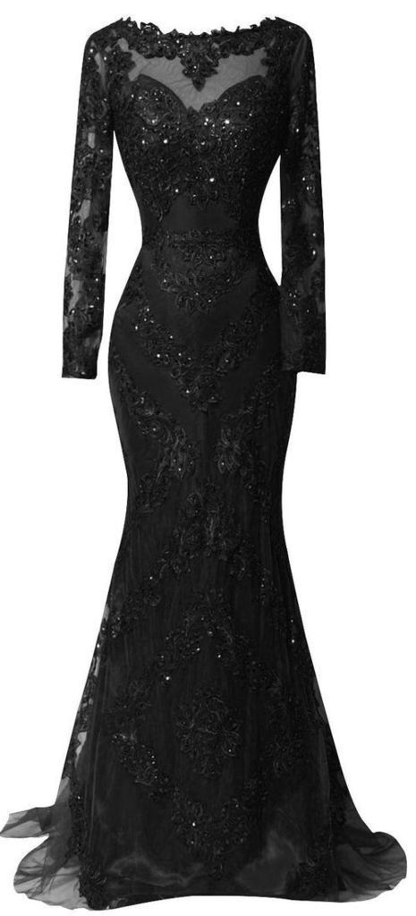 Custom Long Sleeves Prom Dress,Charming Beading Evening Dress,Lace Mermaid Prom Dress cg23497